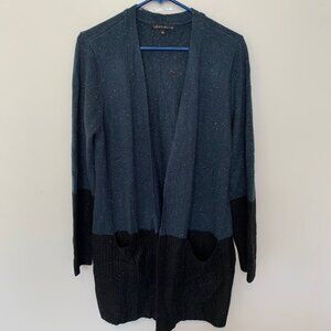 Love Tree Women's Elegant Blue and Black Cardigan
